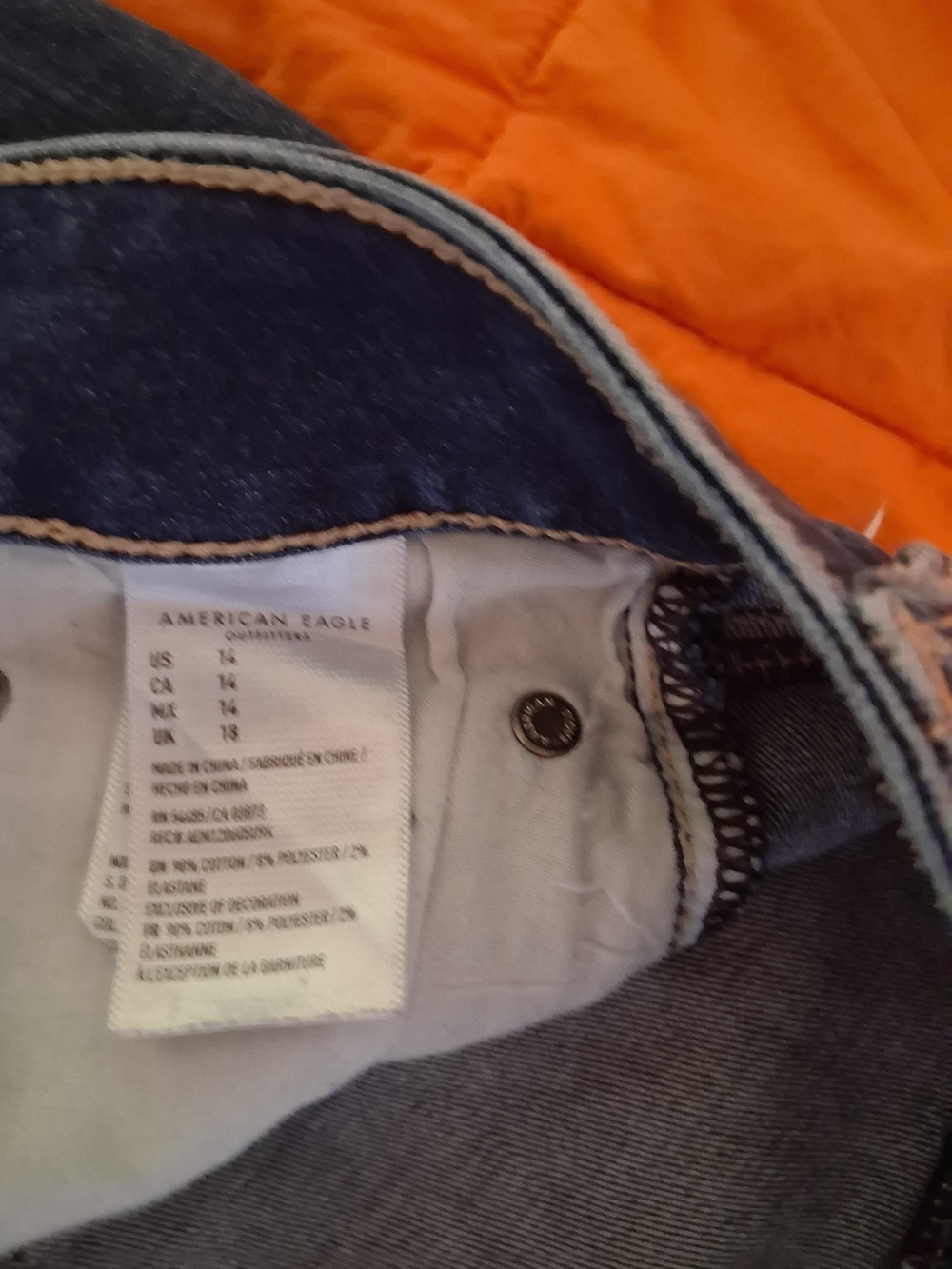American Eagle Outfitters Midi Women's Distressed Denim Shorts - Dark Blue - Picture 7 of 8
